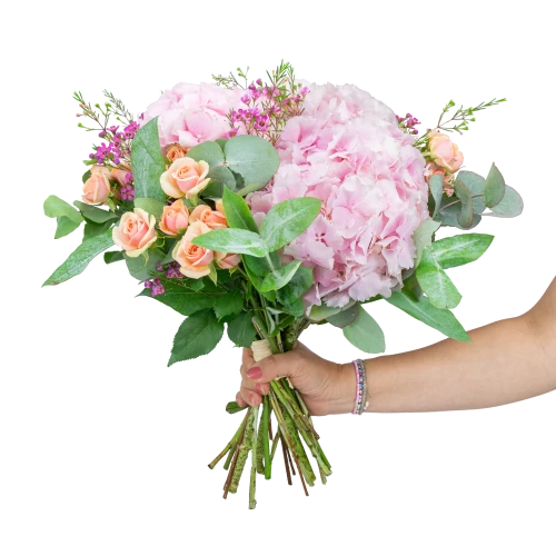 A bouquet of hydrangeas
